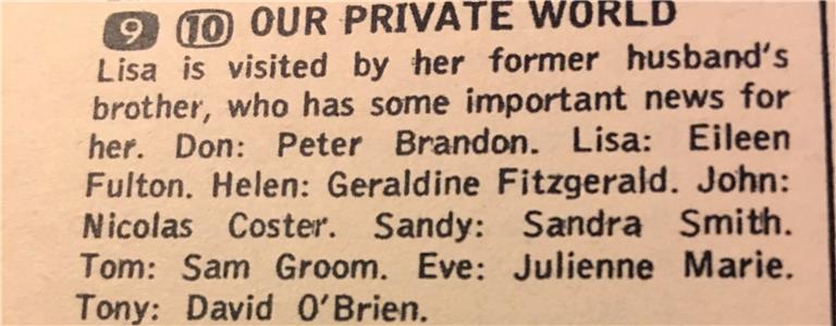 Our Private World Episode #1.19 (1965– ) watch online HD